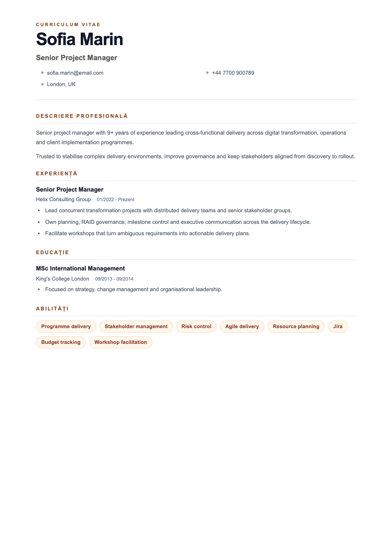 Free Starter template preview