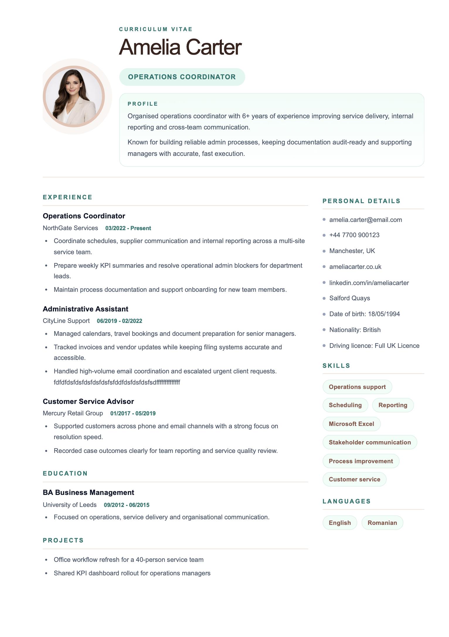 Premium Aura template preview